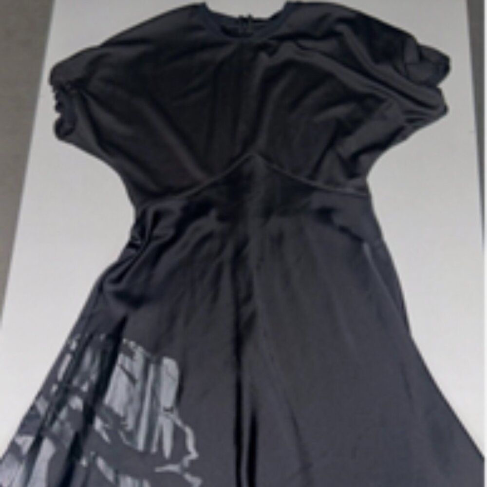 Ted Baker Women's Nieve Bias Cut Ponti Bodice Size 3 Black Midi Dress